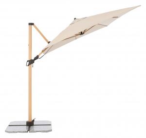 Doppler ALU WOOD 220 x 300 cm - výkyvný zahradní slunečník s boční tyčí s ULTRA UV ochranou : Desén látky - 820