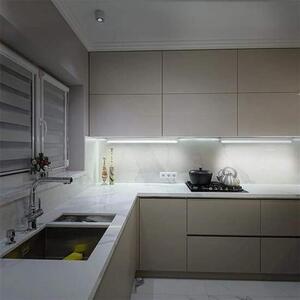 Solight WO203 LED KITCHEN LIGHT - LED svítidlo pod linku s napájecím kabelem, 9W, 720lm, 4100K, 54cm (Svítidlo pod kuchyňskou linku, dvě zásuvky + háčky na chňapky nebo utěrky)