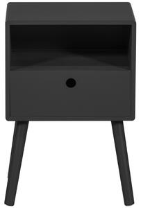 Hoorns Černý lakovaný noční stolek Zyzo 36 x 30 cm