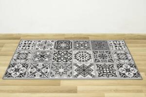 Protiskluzový koberec / běhoun Patchwork šedý