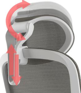 Ergonomická kancelářská židle MERCURY BESSEL ŠEDÝ PLAST, MODRÁ – pohodlné sezení