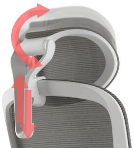 Ergonomická kancelářská židle MERCURY BESSEL ŠEDÝ PLAST, TMAVĚ ŠEDÁ – pohodlné sezení