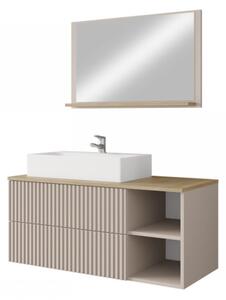 Koupelnová sestava Kiegi Ryfel I, Barva: pouštní písek + pouštní písek / dub cremona, Sifon k umyvadlu: ne, Umyvadlo: ne 5903211437847