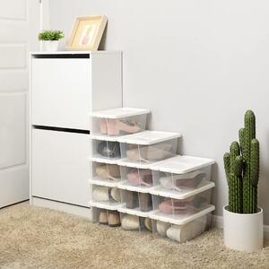 Úložný box Clear, sada 12ks, 16,5x12,5x29,5 cm, transparetní
