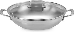 Le Creuset 96101130000000 Wok s poklicí, 3-vrstvý, 30 cm, 2 díl