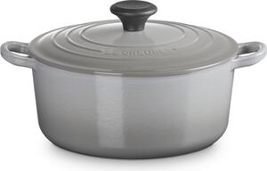 Le Creuset 25001245412463 Pekáč Signature kulatý, 24 cm, světle šedý