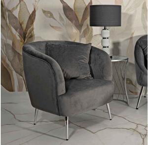Designové křeslo Caerwyn šedé