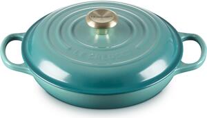 Le Creuset 21180260994450 Hrnec Gourmet nízký 26 cm, bleu riviera