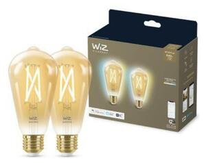 WiZ SET 2x LED žárovka E27 ST64 Filmant amber 6,7W (50W) 640lm 2000-5000K IP20, stmívatelné