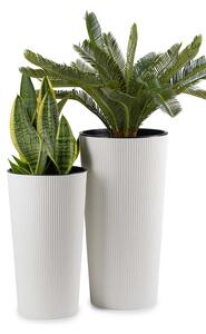 PLASTOVÝ KVĚTINÁČ URBANIKA ECO SADA 2KS 57X30 CM+46,6X25,5 CM BÍLÁ