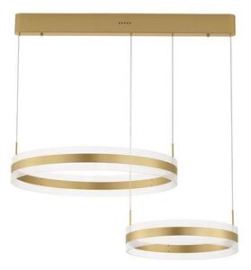 Nova Luce Závěsné LED svítidlo AGOS zlatý hliník a akryl 124W 3000K stmívatelné
