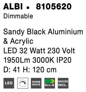 Nova Luce Závěsné LED svítidlo ALBI, 32W 3000K stmívatelné Barva: Bílá