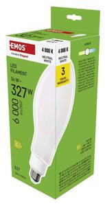 EMOS LED žárovka Filament ED90 / E27 / 36 W (327 W) / 6 000 lm / neutrální bílá ZF5751