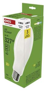 EMOS LED žárovka Filament ED90 / E40 / 36 W (327 W) / 6 000 lm / neutrální bílá ZF5754