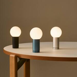 HAY LED stolní lampa TURN ON, černá, výška 20 cm, stmívatelné, stmívatelný, Černá, Obývací pokoj / jídelna, Sklo, Moderní