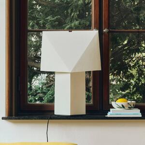 HAY stolní lampa Aplat, výška 44 cm, bílá, hedvábný papír, E14, Bílá / opál, Obývací pokoj / jídelna, Papír / lunolit / lunopal, Moderní
