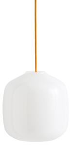 HAY Závěsná lampa Buoy Glass Pendant, 200, White, Amber Yellow