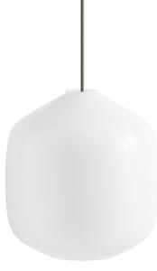 HAY Závěsná lampa Buoy Glass Pendant, 300, White, Garden Green