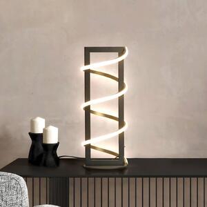 FISCHER & HONSEL LED stolní lampa Gwen, černá, výška 45 cm, dotykový stmívač, stmívatelný, Černá, Obývací pokoj / jídelna, kov, Moderní