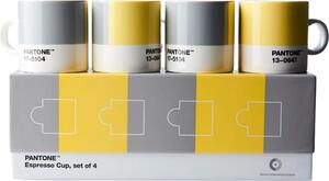 Copenhagen Design 101042021 Hrnky na espresso Pantone 120 ml šedo-žluté 4 ks