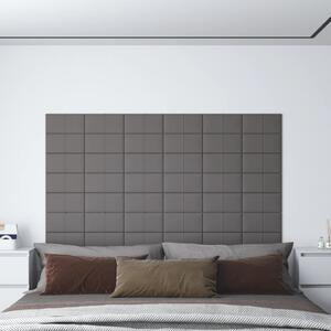 Nástěnné panely 12 ks světle šedé 30 x 15 cm textil 0,54 m²