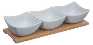 Porcelánová servírovací miska Trio 30x10x6 cm sada 3ks