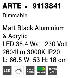 Nova Luce Stropní LED svítidlo ARTE, 38.4W 3000K stmívatelné Barva: Černá