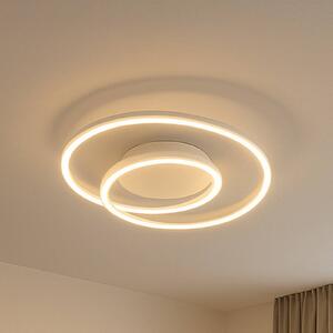 FISCHER & HONSEL LED stropní svítidlo HOLY, písková, Ø 49 cm, dálkové ovládání, stmívatelné, stmívatelný, Krémová / jantar, Obývací pokoj / jídelna, kov, Moderní