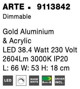 Nova Luce Stropní LED svítidlo ARTE, 38.4W 3000K stmívatelné Barva: Černá