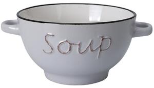 Kameninová miska na polévku Soup 650 ml šedá
