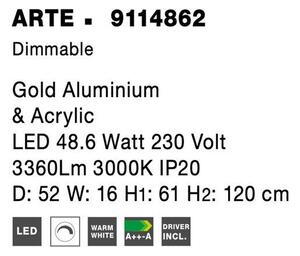 Nova Luce Závěsné LED svítidlo ARTE, 48.6W 3000K stmívatelné Barva: Černá
