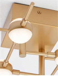 Nova Luce Stropní LED svítidlo ATOMO zlatý kov a akryl 10 x 2.4W 3000K stmívatelné