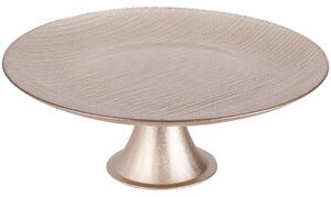 Skleněný servírovací tác na noze Champagne, (fi) 28 cm