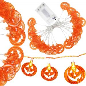 Halloweenský světelný řetěz s dýněmi 20 LED 3,3 m SPRINGOS CL4063 teplá bílá
