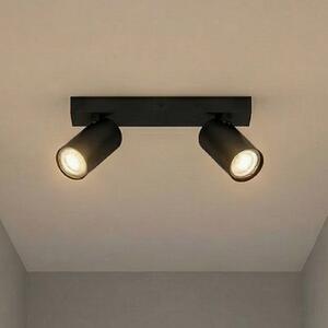 OSRAM stropní bodové světlo OCTAGON černý 2-flg. GU10-LED stmívatelné 927, stmívatelný, Černá, Obývací pokoj / jídelna, kov, Moderní