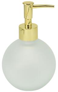 Dávkovač mýdla Globe, bílá/se zlatými prvky, 400 ml