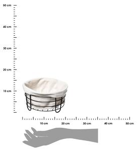 DekorStyle Košík na pečivo Bistrot 21 cm bílý