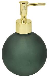 Dávkovač mýdla Globe, zelená/se zlatými prvky, 400 ml