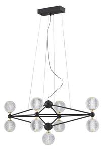 Nova Luce Závěsné LED svítidlo BELINDA černý hliník a akryl 37,8W 3200K stmívatelné