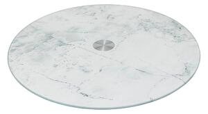 Skleněný otočný servírovací tác White Marble, (fi) 32 cm