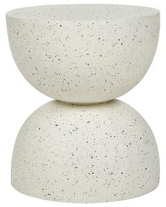 Odkládací stolek CAORIA 40 cm 40 cm Terrazzo efekt Bílé terrazzo