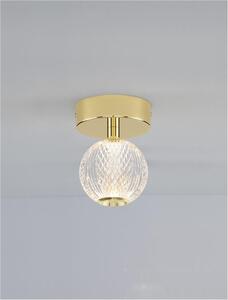 Nova Luce Stropní LED svítidlo BRILLANTE zlatý hliník a akryl 4W 3200K