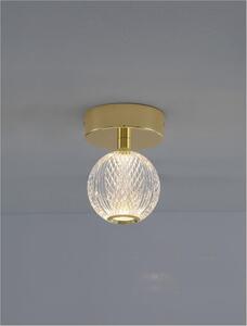 Nova Luce Stropní LED svítidlo BRILLANTE zlatý hliník a akryl 4W 3200K