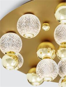 Nova Luce Stropní LED svítidlo BRILLE zlatý hliník a Sklo 86W 3200K stmívatelné