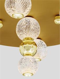 Nova Luce Stropní LED svítidlo BRILLE zlatý hliník a Sklo 32W 3200K stmívatelné