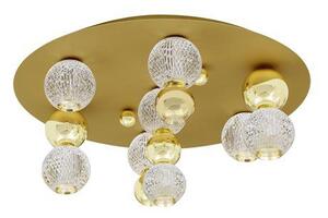 Nova Luce Stropní LED svítidlo BRILLE zlatý hliník a Sklo 32W 3200K stmívatelné