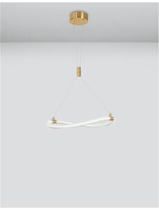 Nova Luce Závěsné LED svítidlo CERELIA mosazný zlatý kov a silikonová trubice 15W 3000K