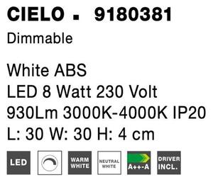 Nova Luce Hvězdné nebe CIELO, 8W, 3000K-4000K, stmívatelné Barva: Bílá