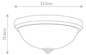 Elstead FE-MALIBU-F-BATH -Koupelnové stropní svítidlo MALIBU 1xE27/60W/230V IP44