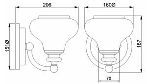 Elstead HK-AINSLEY1-BATH - LED Koupelnové svítidlo AINSLEY 1xG9/3W/230V IP44